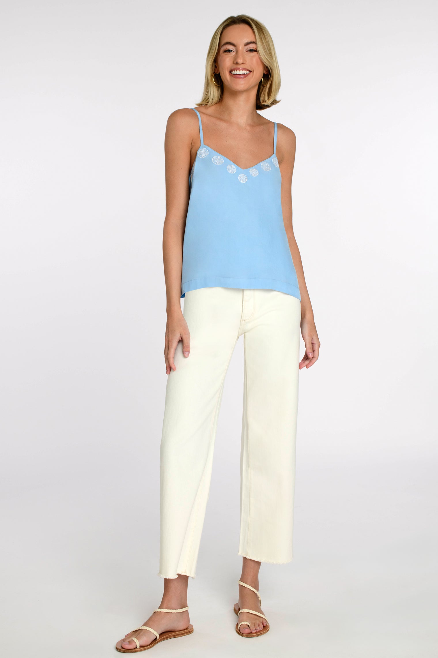 Embroidered Cami | Frozen Fjord - Sea Urchin