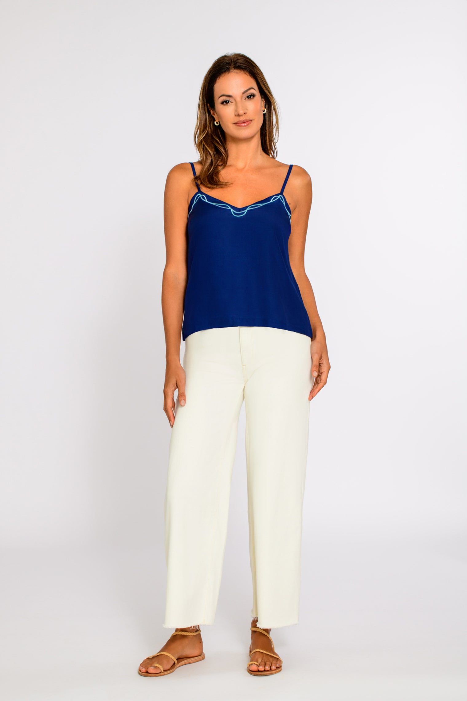 Embroidered Cami | Ocean Cavern - Sea Horse