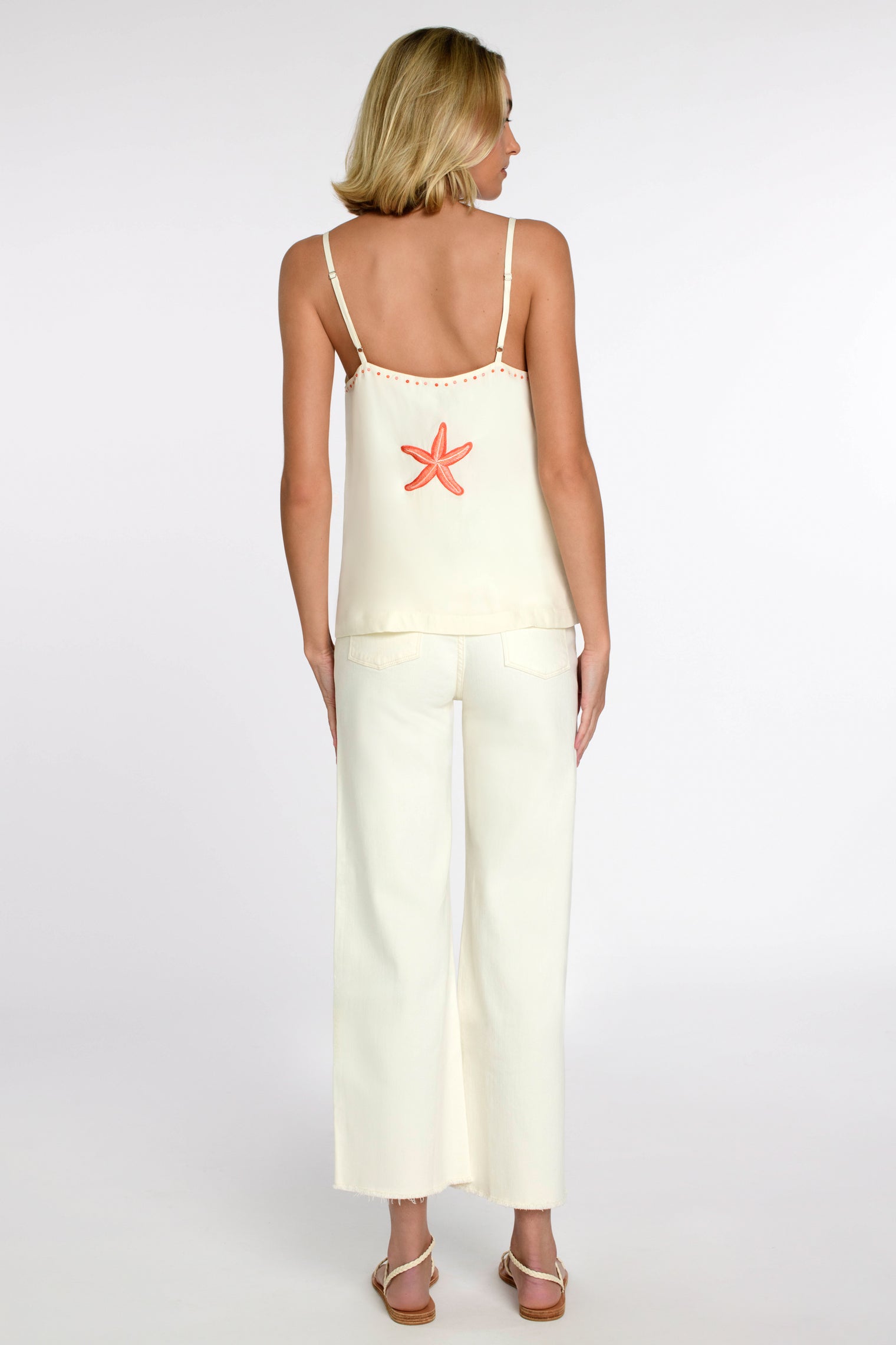 Embroidered Cami | Solitary Star - Starfish