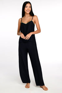 Embroidered Cami | Black - Octopus