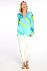 Women's Button Down | Key Lime Sky
