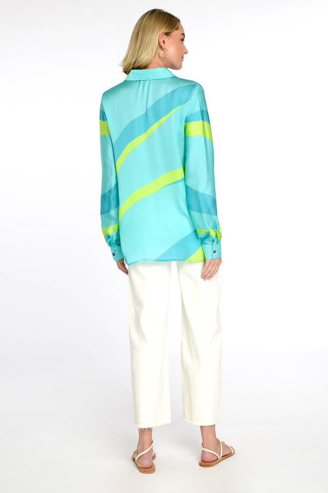 Women's Button Down | Key Lime Sky